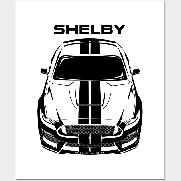 Ford Mustang Shelby GT350 2015 - 2020 - Black Stripes Wall Art by V8social